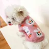Pull classique en tricot pour animaux de compagnie Vêtements pour chiens de couleur douce pour petits chiens Veste pour chien de l'année d'hiver sans manches Vêtements pour chat 211106