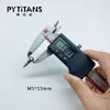 PYTITANS M4x15 M5x18 M5x15 M5x20mm Titan Selbstschneidende Schraube Knopf Torx Titan Flanschkopfschraube Bolzen für Motorrad Fahrrad Auto