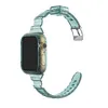 Custodia e cinturino trasparenti con glitter Bling per Apple Watch Series 7 6 5 4 3 Se Braccialetti sportivi da donna Braccialetti IWatch 45mm 44mm 42mm 40mm 38mm Cinturini