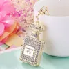 Encantador Perfume Fragancia Botella Encanto Colgante Rhinestone Monedero Bolsa Llavero Gift3570046