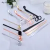 3 pcs / set vela Snuffer Trimmer gancho de aço inoxidável vela de luxo tesoura wicks dipper home deco rosa ouro prata prata