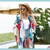 ErUps Equipamento de Natação Esportes OutdoorserUps Verão Mulheres Kimono Cardigan Frente Aberta Meia Manga Contraste Cor Oversized Bo4770604