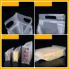 2022 Matte Clear Resealable Zipper Bag Stand Up Portable Pouches Thickened Snack Packing Carry Pack Bags Plastic Food Saver Sealable Storage