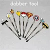 도매 흡연 패킷 mon 만화 dabbing 도구 왁스 유리 봉에 대 한 금속 dabber 도구 물 파이프 물 파이프 dab 오일 rigs