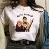 Anime Best Friend T Shirt Kobiety Drukuj Jujutsu Kara Kreskówka Koszula Topy Graphic Tee Casual Fashion T-shirt Kobiet Kawaii Ubrania G220310