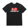 Best Quality DES GARCONS CDG PLAY Heart Tee Short Sleeve T-Shirt short Tee Des Garcons T-shirt C135 White