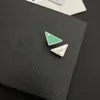 Top Quality Triangle Letter Stud Earring with Stamp Fashion Jewelry Accessories for Gift Party 4 Colors