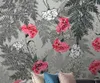 Wallpapers Aangepaste achtergrond Muur rode bloemen tropische bladeren muurschildering behang 3d voor