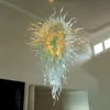 Handblåst glas hänge lampa kristall ljus modern art deco dale chihuly stil murano ljuskrona italy designad 28 av 56 inches