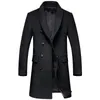 Men039s Trench Coats Shanghai Story Men Wool Jackets Fall Winter Brand Middle Long Warm Overcoat Mens Cashmere Coat Will228889093