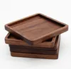 Wooden Coasters Black Walnut Cup Mat Bowl Pad Coffee Tea Cups Mats Dinner Plates Kitchen Home Bar Tools SN2809