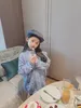 Малыш девушка осень весенний кардиган девушки вязаные свитера детские хлопковые с длинным рукавом одиночные погружные милые джемпер