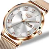 2021 LIGE Top Brand Fashion Watches Stainless Steel Band Quartz Female Wrist Watch Ladies Gifts Clock Relogio Feminino