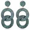 Grandi orecchini pendenti esagerati per le donne Bohemian acrilico acetato cerchio ciondola dichiarazione appeso resina geometrica orecchino gioielli lampadario