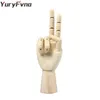 YuryFvna 2 pcs 5.5 Inch Wooden Human Mannequin 7 Drawing Manikin Hand Artist Model for Sketch 210804