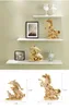 European Wedding Decorated Crafts Ceramic Creative Room Decoration Handicraft Gold Dolphins Horse Decorations 210727