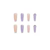 False Nails 24pcsBox Ballerina Full Cover Artificial Manicure Tool Nail Tips Wearable Purple Long Coffin Fake9996346