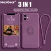 Original Silicone Magnetic Ring Holder Case For iPhone 11 12 13 Pro XS Max XR XS X 8 7 6s Plus Soft Stand Finger Bracket Cover95105090154