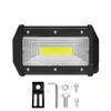 5 pouces 72W LED barre lumineuse de travail faisceau d'inondation COB étanche antibrouillard pour moto hors route Jeep camion 4x4 ATV SUV 12V 24V