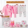 Born Infant Clothes Set 100 Cotton Autumn Winter Warm Baby Girl Boy Suit Clothing Hat Bib Fit Shower Gift 18Pcs Sets9153787