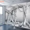 Wallpapers Moderne 3D Tree Root Pattern Mural Rolls 3 D Wallpaper voor Muren Woonkamer Muurdocumenten Home Decor Cafe TV achtergrond