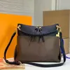 Maida Beaubourg Hobo Desinger Bag Donne Lady Canvas in rilievo vera polpaccio in pelle zippata con zip borsetta con fila per borsetta tote m45522 001