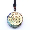 Sete Pedras Chakra Orgonite Colar Pingente Cristal Pedra Preciosa Cascalho Meditação 7 Yoga Chakra Pingente Colares Moda Jóias