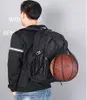 Backpack Bags Men Canvas Large Capacity Waterproof USB Computer School Bag With Basketball Mesh Mix Color 15Inch