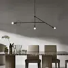 Noordse lampen eenvoudige moderne creatieve woonkamer eetkamer kunstlijn vorm speciale extreem kroonluchter hanger