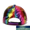 chapeaux de luxe pour arc-en-ciel couleur changeante pare-soleil casquettes en cuir retour vers le futur hip hop hommes casquette de baseball femmes défilé de mode chapeau prix usine conception experte qualité