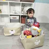 Cubo grande caixa de armazenamento de dobramento cute roupa animal hamper cobertor brinquedo cestas bin para crianças brinquedos organizadores 211102