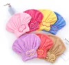 Nieuwe haardrogende handdoeken Super absorberende tulband handdoek cap snelle drogen wrap douche voor meisjes en vrouwen