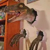3D恐竜シミュレーションの装飾品velociraptorセット樹脂の壁のステッカー雰囲気の装飾の小道具の家具211101