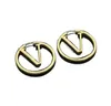 BIG SIZE 1.75 inch Fashion gold cc hoop earrings for lady women Party wedding lovers gift engagement jewelry With BOX