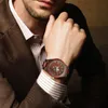 Orologi da polso Shifenmei Orologio in legno Orologio da polso al quarzo da uomo con scatola da uomo Incisione Personalizzazione Desideri Regali per Groomsme di nozze