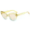 Sunglasses 2022 Trendy Sexy Cat Eye Shape With T-shaped Embellished Fashion Colorful High-quality Women UV400