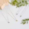 SUMENG Fashion Tiny Initial Necklace Gold Silver Color Cut Letters Single Name Choker Necklaces For Women Pendant Jewelry Gift