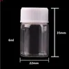 5 ml 6 ml 7 ml 10 ml 14 ml Mini Temizle Cam Şişeler Beyaz Plastik Vidalı Kapaklı Boş Baharat Kavanoz DIY El Sanatları Vialsgood Qty