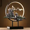 Waterfall Backflow Incense Burner Buddha Electric Large Metal Zen Incense Burner Rockery Church Incensario Home Decor DG50IB