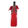 Sac de bouchon de bouteille de Noël tricoté bouton de flocon de neige tricot design créatif décoration de table de Noël sac de bouteille de vin
