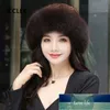 Women Real Mink Fur Bomber Hat Winter Genuine Fur Knit Caps Warm Ear Protection Luxury Fluffy Mink Hats Elastic Bowler Hat Factory209j