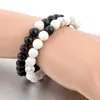 8mm black frosted white Turquoise lovers Bracelet