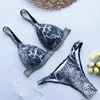 AIUJXK Summer Flare Sexy Leopardo Biquini Reggiseno push up e slip Set Lingerie da donna 2 pezzi Costume da bagno femminile 2021 Biancheria intima da spiaggia X0526