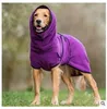 Pet Dogs Pure Color Roupas Acessórios Inverno Alto Collar Pelúcia Dois pés Manter roupas Quentes Roupas 2020 23by J2