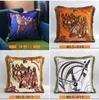 Luxury pillow case designer classic Signage tassel 20 carriage patterns printting pillowcase cushion cover 45*45cm for home decorative and C