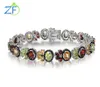 GZ ZONGFA High Quality Natural Rhodolite Real 925 Sterling Silver Elegant Fashion Minimalist Women Bracelet Jewelry
