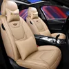 Autocovers Universal Car Accessories Interior Seats Cover For Sedan Full Set Adjustable Durable Washable PU Leather Fiveseaters C49859367