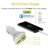 Dual USB QC3.0 + 2.1A Car Charger 2 Port LCD-display 12-24v Sigaret Socket Aansteker Snelle Auto Charger Power Adapter Auto Styling