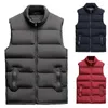 Gilets pour hommes Casual hommes hiver col montant poche gilet à glissière grande taille épais gilet chaud dissiper le froid garder dans