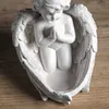 Skrzydła Europejskie Angel Girls Resin Statua Ozdoby Domowe Salon Pulpit Figurki Dekoracji Szafki Sklep Rzeźba Rzemiosła